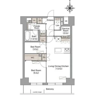 ヴェール・クレール武蔵小杉【3階】の間取り