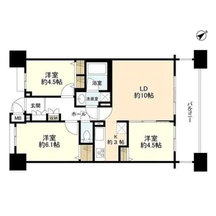 パークフラッツ横濱公園【10階】の間取り
