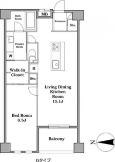 レジディア武蔵小杉【2階】の間取り