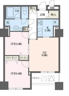ドゥーエ横浜駅前【14階】の間取り