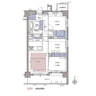 ディームス横濱青木町【2階】の間取り