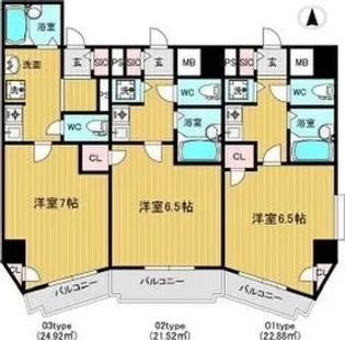 1Kの間取り画像