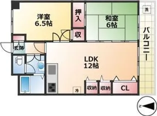 マンション重徳【403号室】の間取り