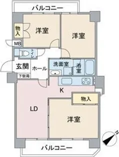 愛知県名古屋市名東区勢子坊3丁目【マンション】の間取り