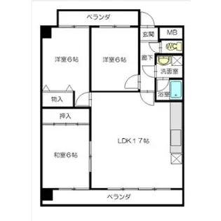 リーブル原Ⅱ【4階】の間取り