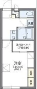 レオパレス赤池A【206号室】の間取り