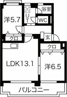 シャインスマイリー【304号室】の間取り