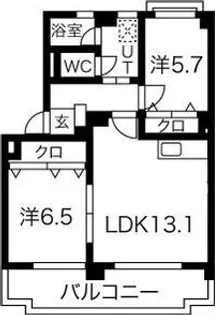 シャインスマイリー【2階】の間取り