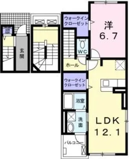 ブラウベルク浦里Ⅱ【3階】の間取り