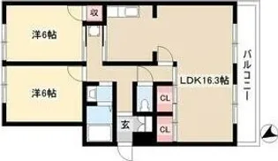 牧の原中央マンション【4階】の間取り