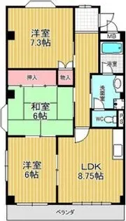 リバティー・ヒル乗鞍【1階】の間取り