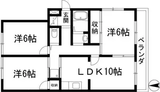 牧の原中央マンション【4階】の間取り
