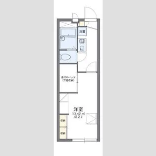 レオパレスヴェルデⅡ【106号室】の間取り