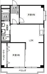 三鉦マンション【3階】の間取り