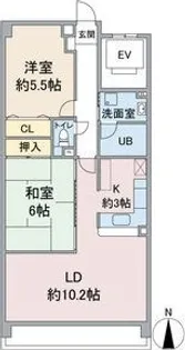 アソシア高社【2階】の間取り
