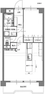 クレッセンド清水ヶ岡【1階】の間取り