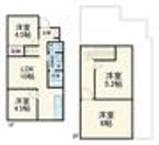 愛知県豊明市栄町南舘【一戸建】の間取り