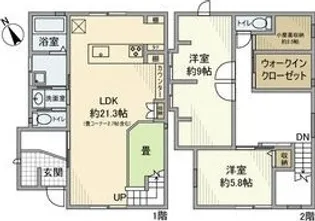 愛知県名古屋市天白区平針南2丁目【一戸建】の間取り