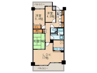 山手通シティハウス【708号室】の間取り