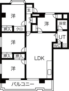 エステート鳴海【13階】の間取り