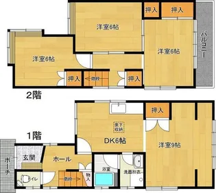 愛知県名古屋市守山区八反【一戸建】の間取り