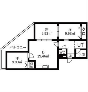 日映マンションⅡ【8階】の間取り