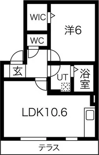 レザンコートB棟【1階】の間取り