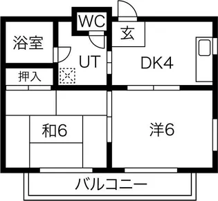 中砂ハイツ【301号室】の間取り