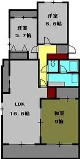 密柑山セピアコート【2階】の間取り