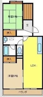 ソレーユ牧の原【202号室】の間取り