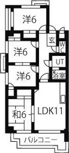ピュア中平【4階】の間取り
