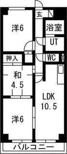 ヒルズ池場【3階】の間取り