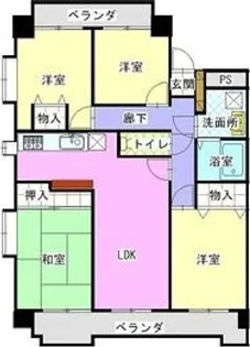 スカイヒルズ植田【1階】の間取り