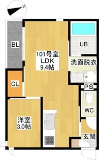 GRANDTIC西野並【1階】の間取り