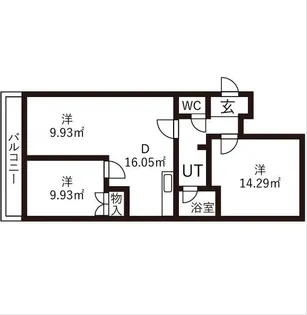 日映マンションⅡ【7階】の間取り