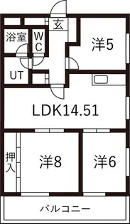 ユニーブル原央【13階】の間取り