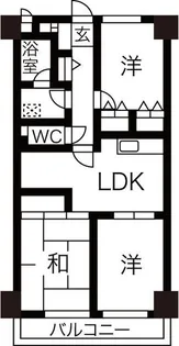 ユニーブル原央【2階】の間取り