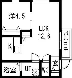 氷室ウォーク【101号室】の間取り