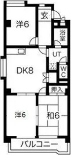 サンライズマンション【4階】の間取り