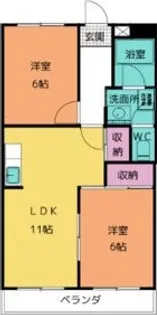 セントール原【4階】の間取り