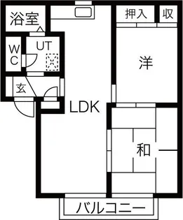 アーバンハイツ御幸山A棟【2階】の間取り