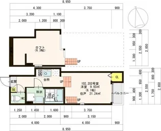 ニューサンライズ【1階】の間取り