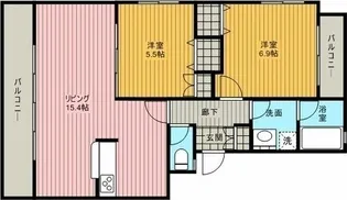クレストサンケー【1階】の間取り