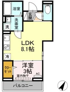 Aoiパレス溝の口【202号室】の間取り