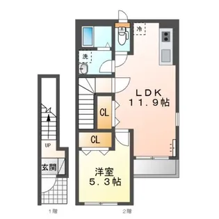 Fleur【2階】の間取り