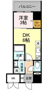 ゲートレジデンス鶴見【3階】の間取り