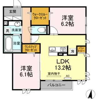ブラン ノワール多摩【3階】の間取り