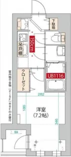 グラティチュード武蔵新城【6F03号室】の間取り