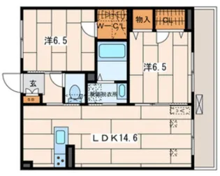 プログレス新鶴見【1階】の間取り