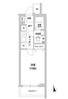 コンポジット宮前平【305号室】の間取り
